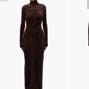 Burnout Long Sleeve Maxi Dress